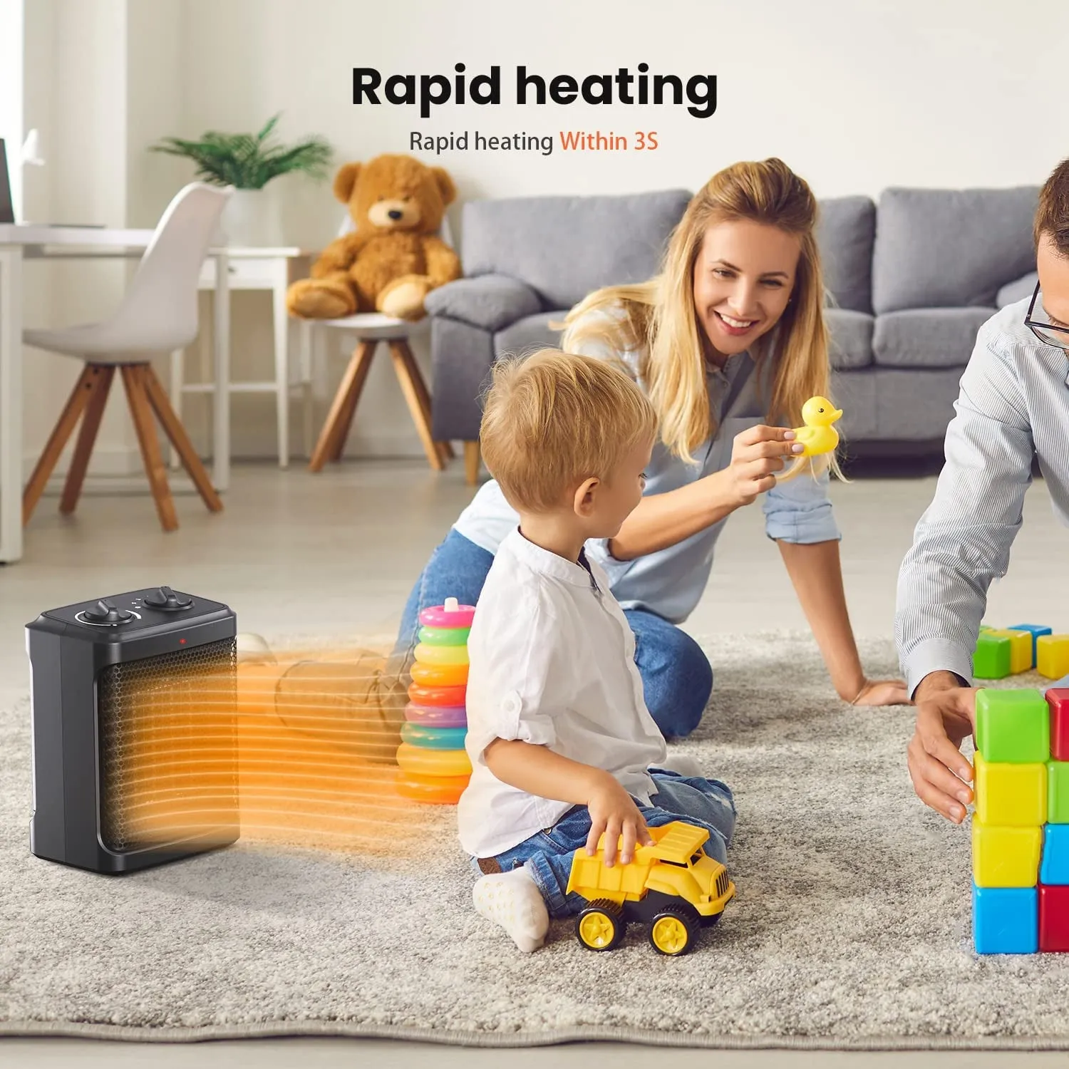 Portable Electric Space Heater (Black)