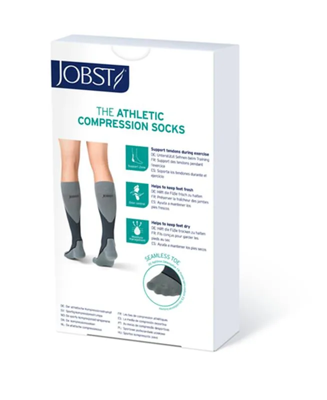 PR/1 JOBST SPORT STOCKING UNISEX, 15-20MMHG, SM, BLACK, CLOSED TOE