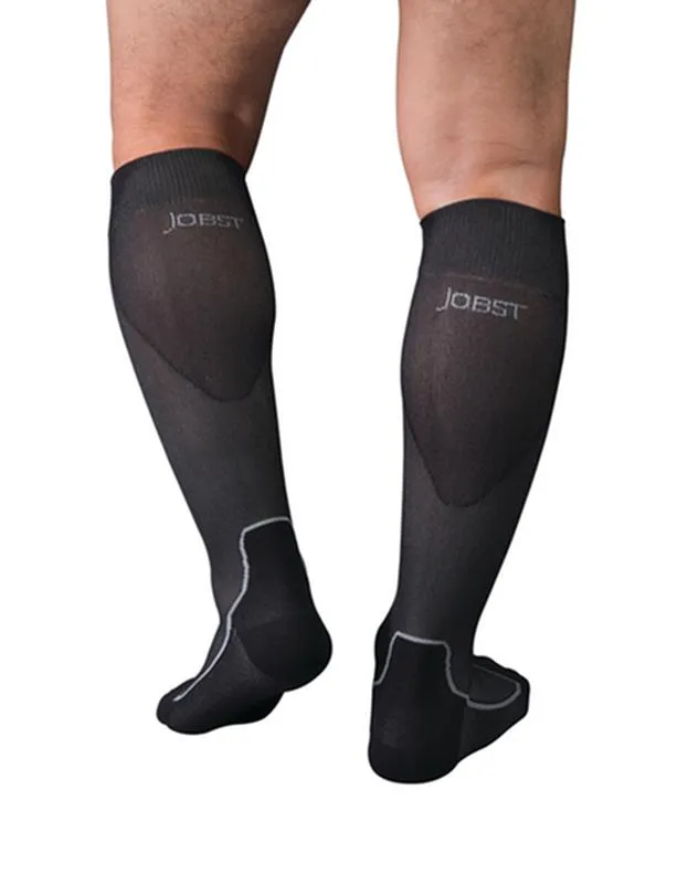 PR/1 JOBST SPORT STOCKING UNISEX, 15-20MMHG, SM, BLACK, CLOSED TOE