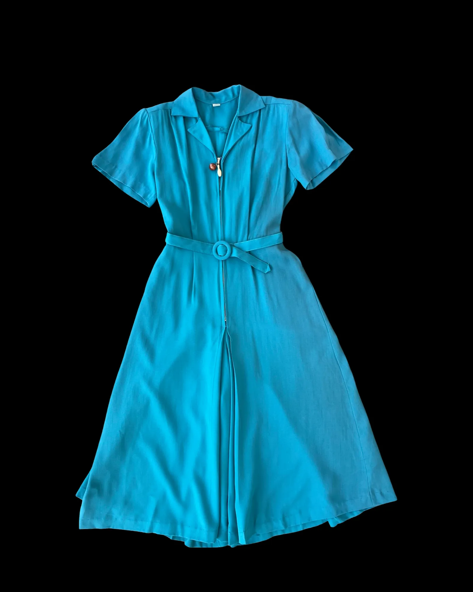 RARE 1940s Sportswear Bowling Zip Front Jumpsuit Novelty Charm