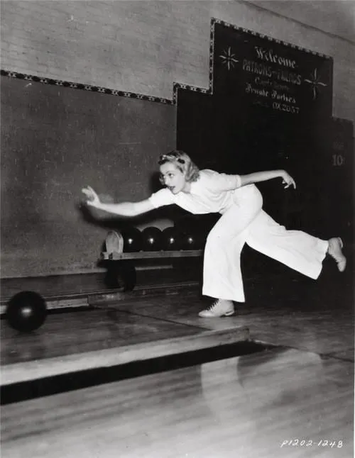 RARE 1940s Sportswear Bowling Zip Front Jumpsuit Novelty Charm