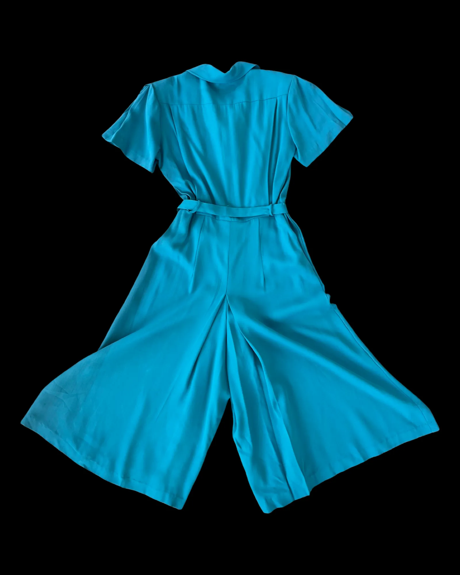 RARE 1940s Sportswear Bowling Zip Front Jumpsuit Novelty Charm