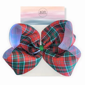 Red & Green Plaid | Ribbon Hair Bow
