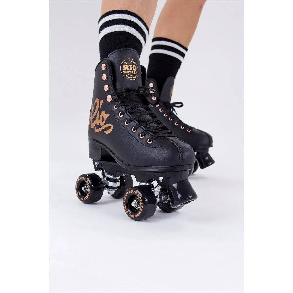Rio Roller Rose Quad Skates - Rose Black