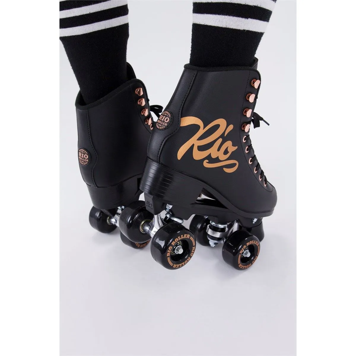 Rio Roller Rose Quad Skates - Rose Black
