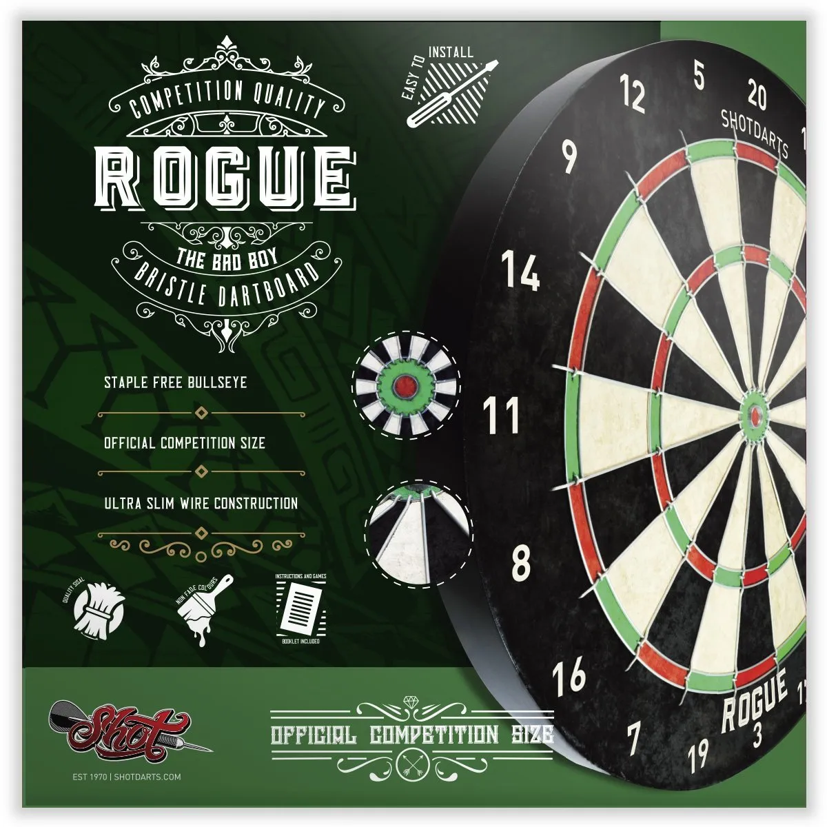 Rogue Bristle Dartboard