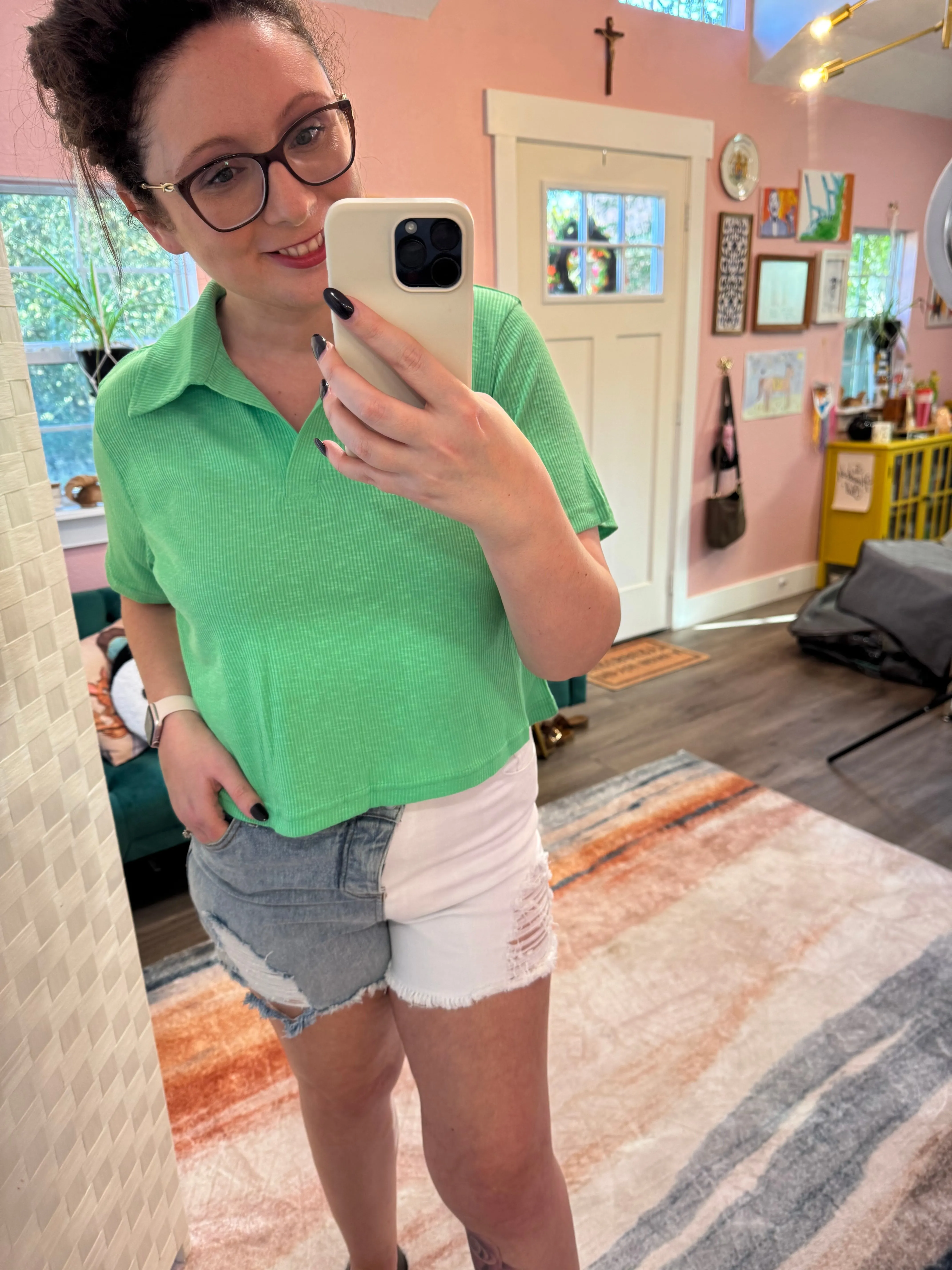 Rory Ribbed Cropped Tennis Tee