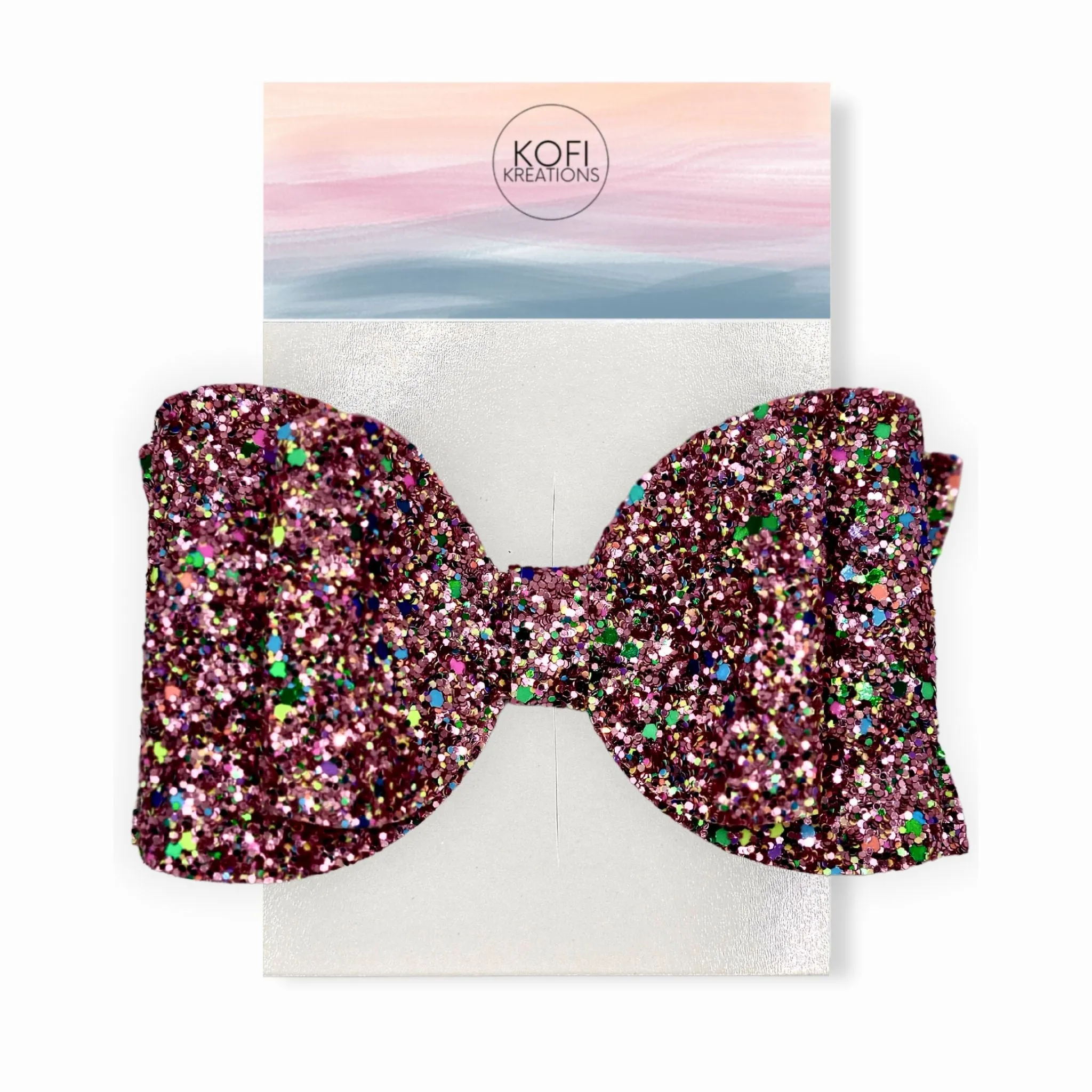 Rouge Pink Josie | Glitter Hair Bow