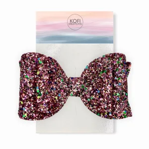 Rouge Pink Josie | Glitter Hair Bow