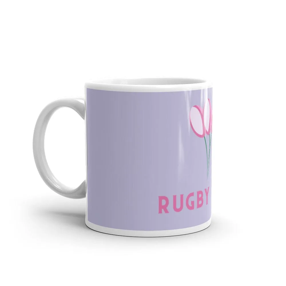 Rugby Mom Bouquet Lavender Mug