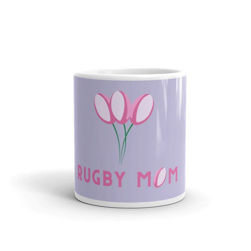 Rugby Mom Bouquet Lavender Mug