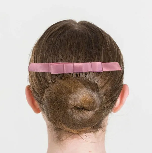 Satin Hair Bow (with tails) on Comb