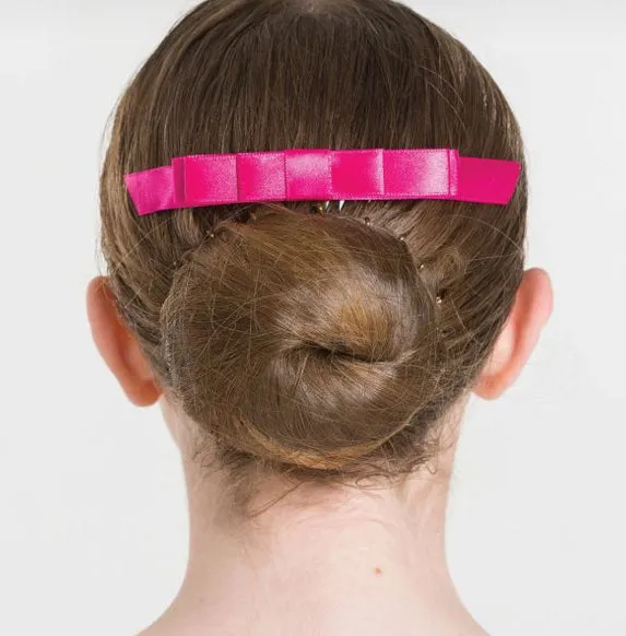 Satin Hair Bow (with tails) on Comb