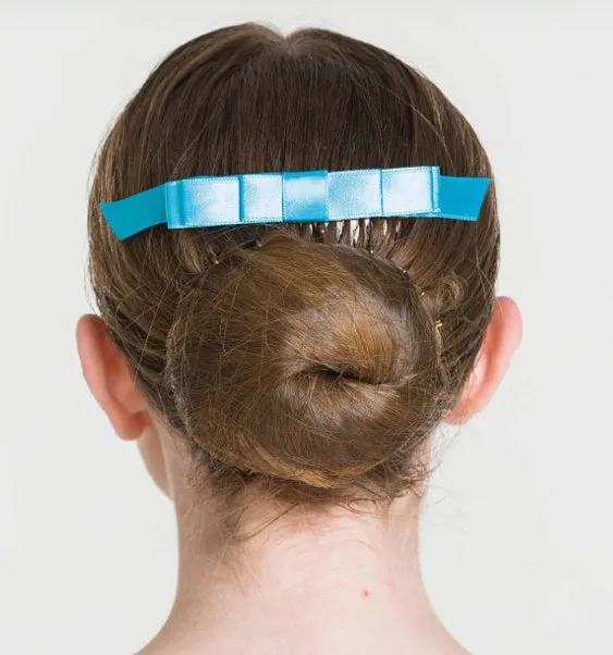 Satin Hair Bow (with tails) on Comb
