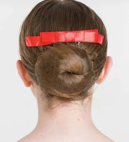 Satin Hair Bow (with tails) on Comb