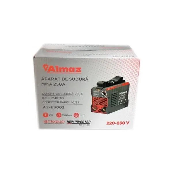Set Aparat De Sudura Invertor Almaz 250A Az Es002   Masca De Sudura Heliomata
