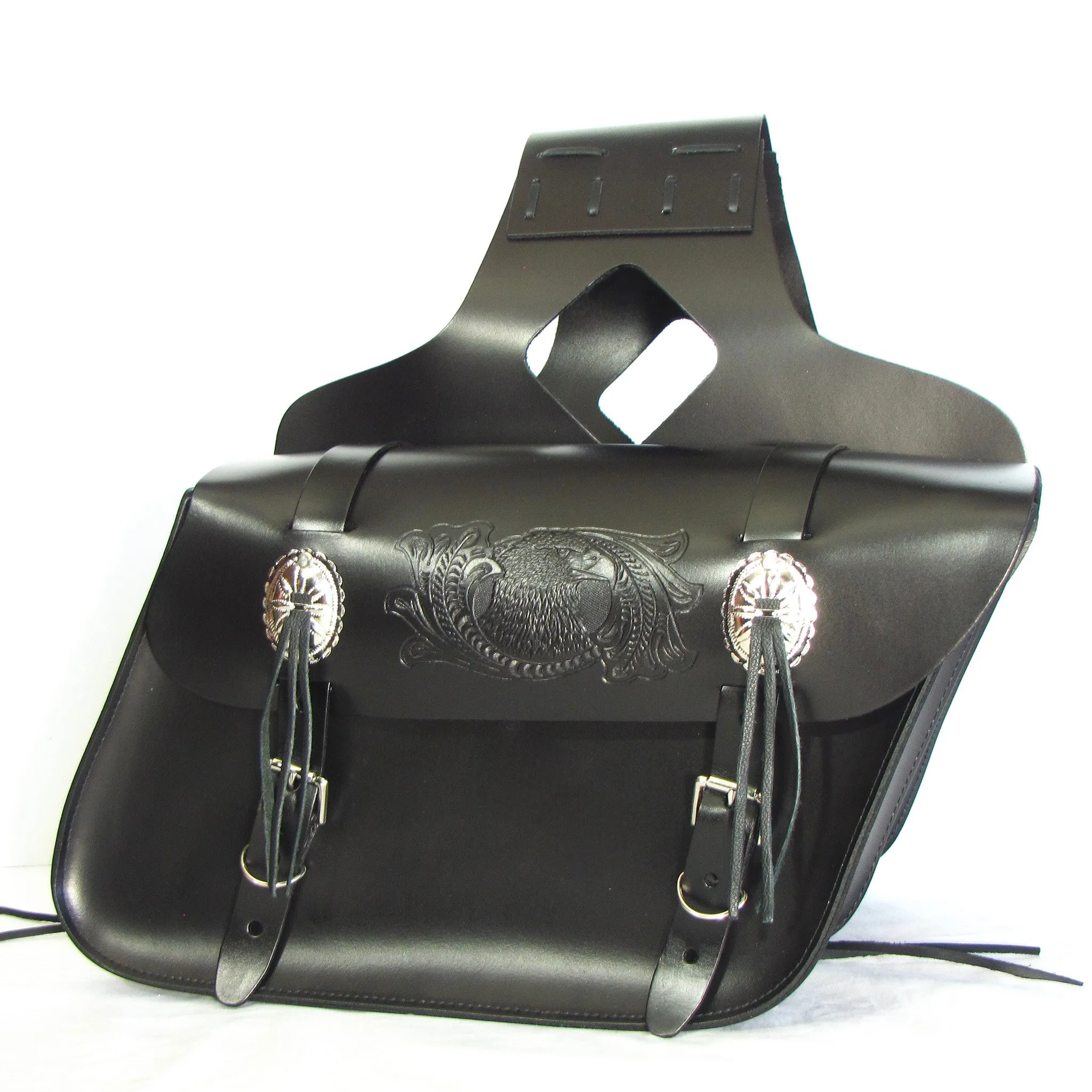 Slant Saddlebag w/ Eagle Head and Conchos