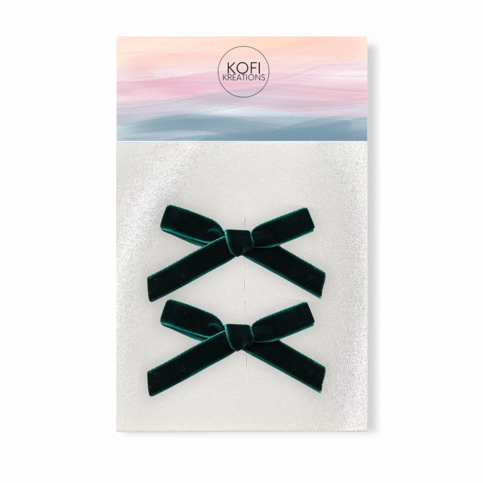 Small Velvet | Pigtail Hair Bows