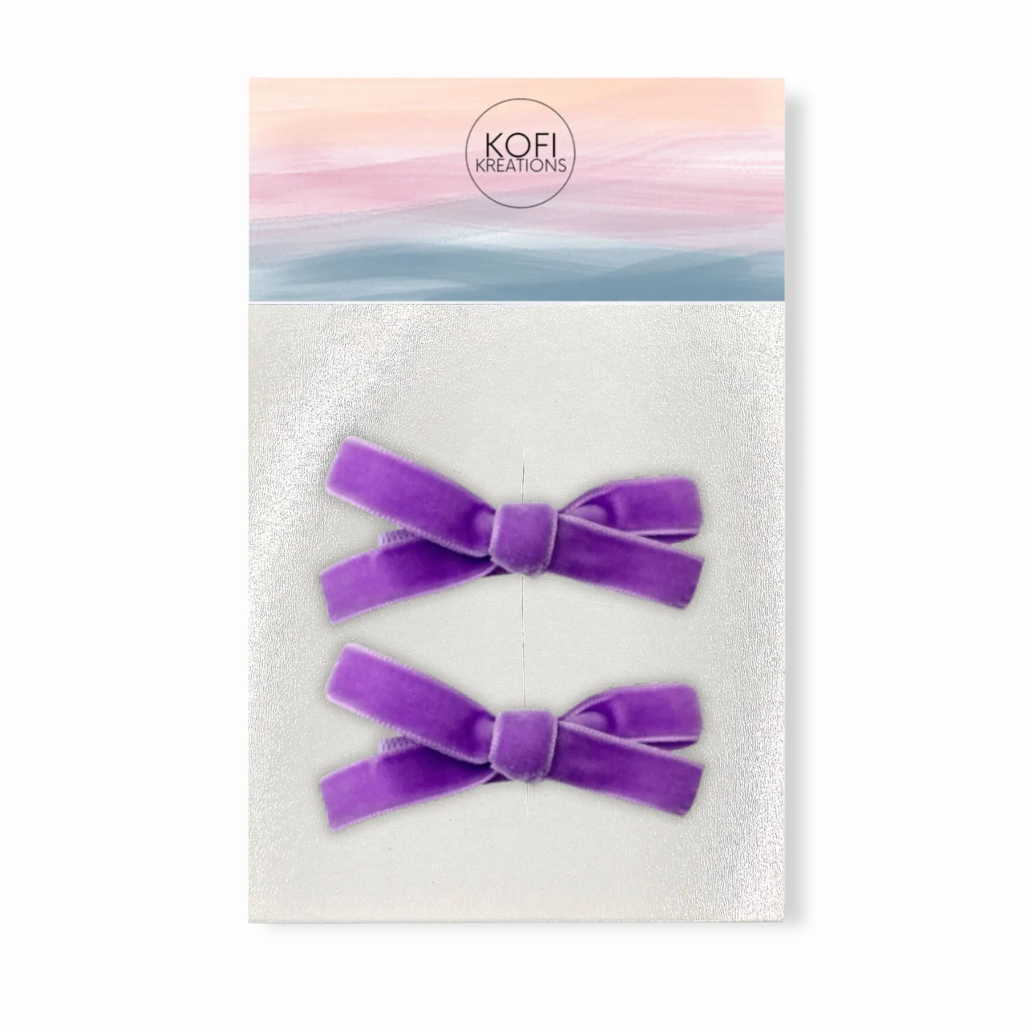 Small Velvet | Pigtail Hair Bows