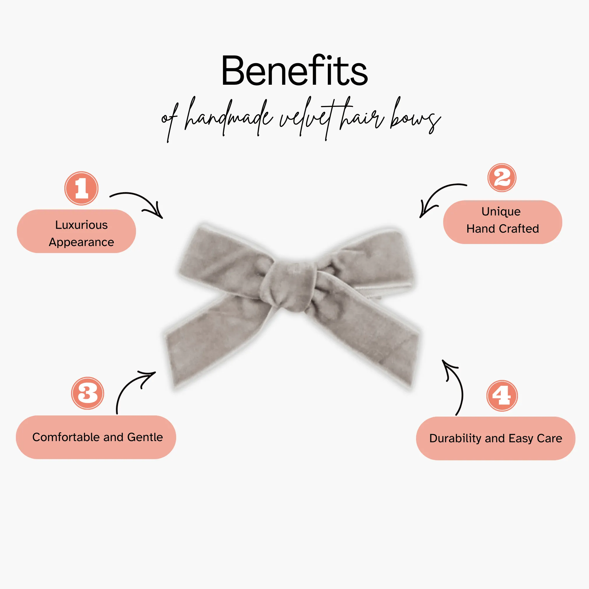Small Velvet | Pigtail Hair Bows