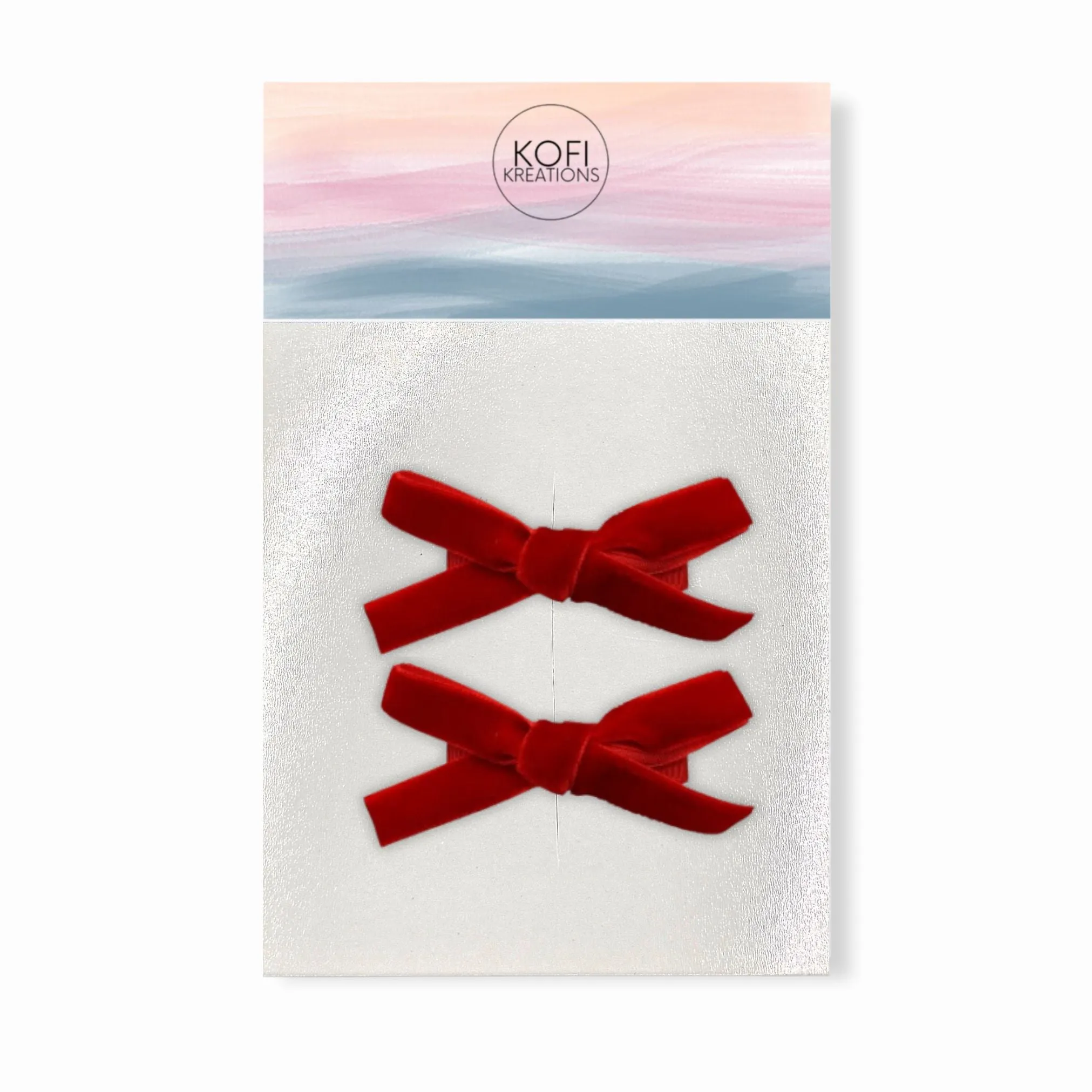 Small Velvet | Pigtail Hair Bows