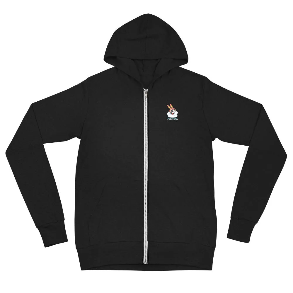 SnoBunny & SnoBunnies lightweight zip hoodie