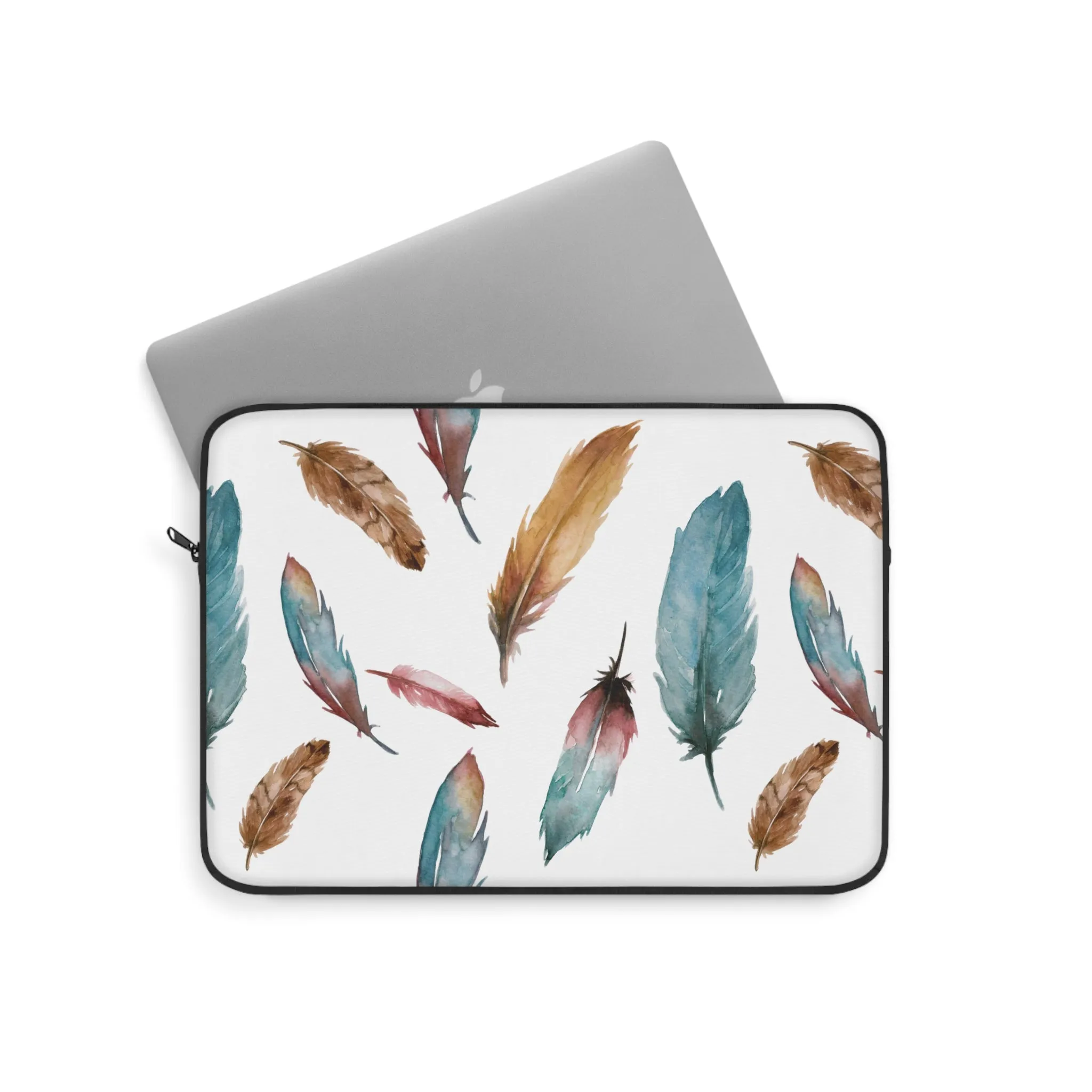 Sorceress' Wing Watercolor Feather Laptop Sleeve