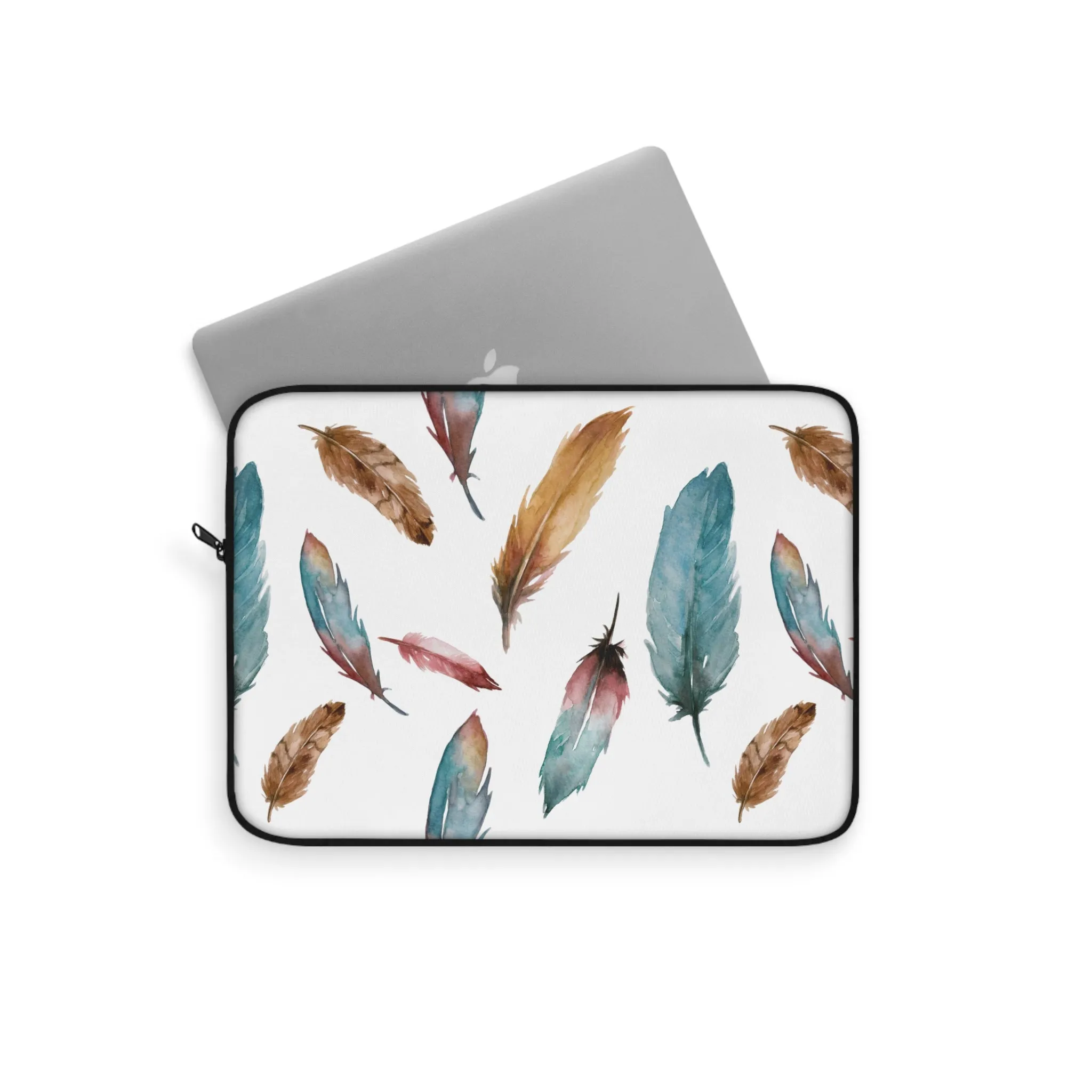 Sorceress' Wing Watercolor Feather Laptop Sleeve
