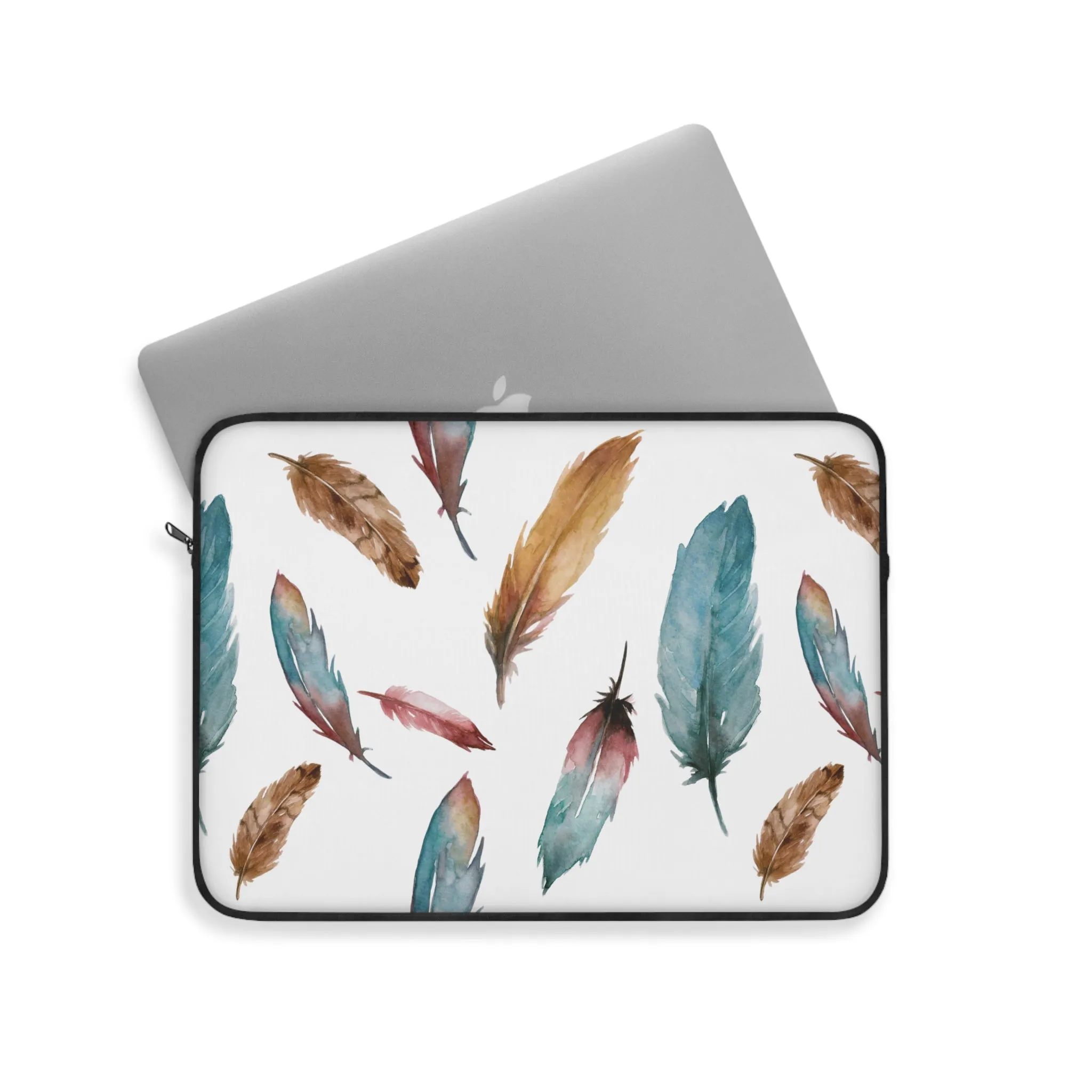 Sorceress' Wing Watercolor Feather Laptop Sleeve