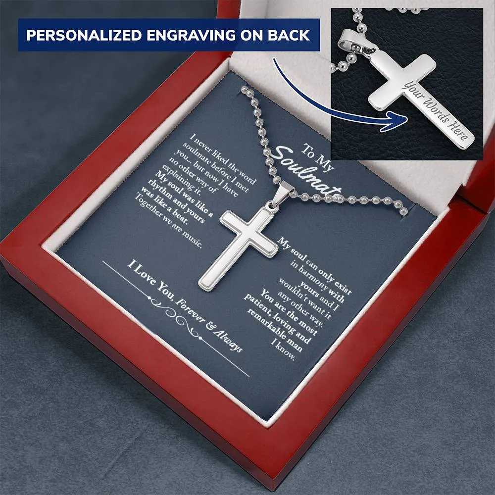 Soulmate Gifts for Men, Personalized Romantic Gift For Him, Unique Engraving Gift For Him, Meaningful Gift For Him, Thoughtful Gift For Him - Ball Chain