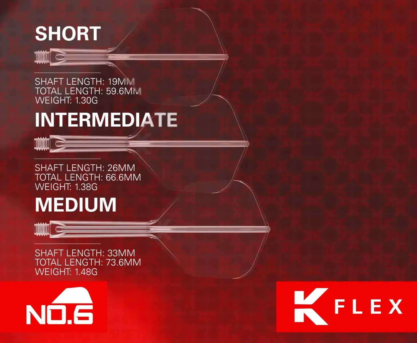 Target Darts Red K Flex No6 Flights