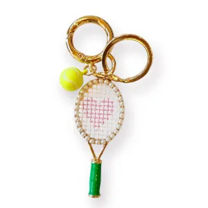 Tennis Racket Charm Keychain