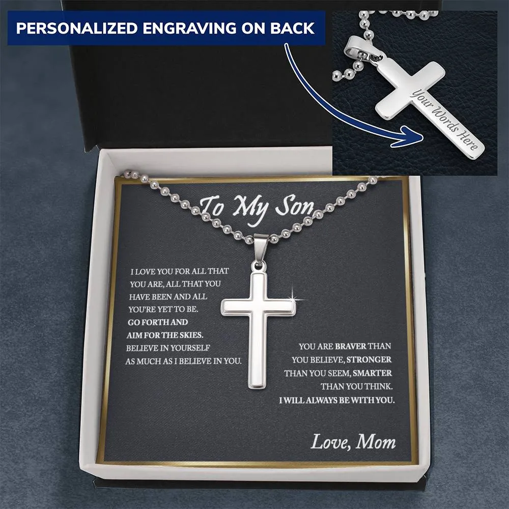 To My Son Gift, Son Keepsake Gifts from Dad, Son Birthday Gift, Son Graduation Gift, From Dad to Son, Christmas Gifts For Son - Ball Chain