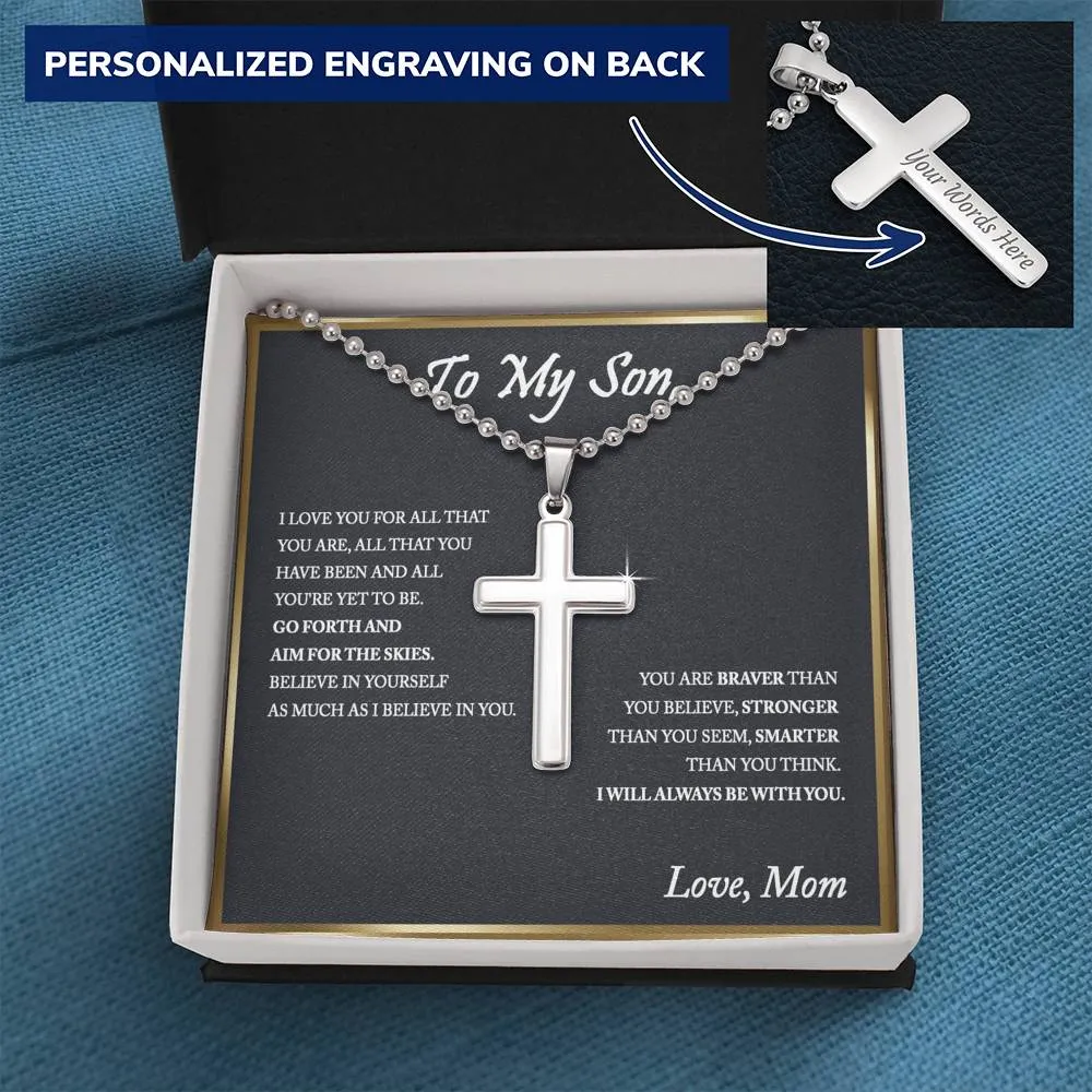 To My Son Gift, Son Keepsake Gifts from Dad, Son Birthday Gift, Son Graduation Gift, From Dad to Son, Christmas Gifts For Son - Ball Chain