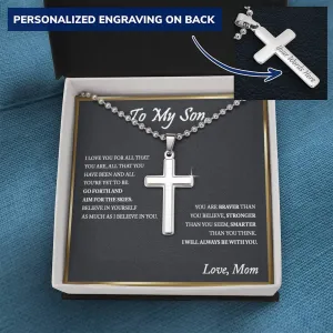 To My Son Gift, Son Keepsake Gifts from Dad, Son Birthday Gift, Son Graduation Gift, From Dad to Son, Christmas Gifts For Son - Ball Chain