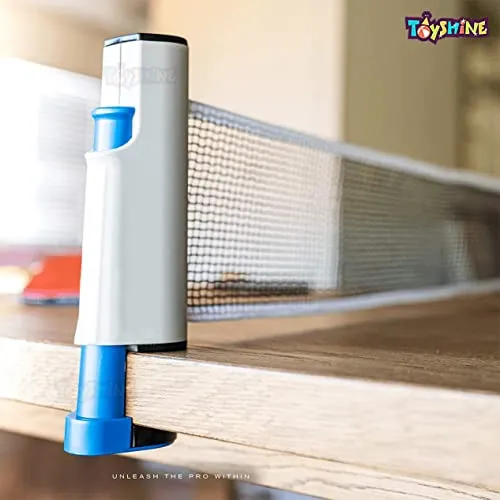 Toyshine Portable Ping Pong Net – Retractable Table Tennis Net for Any Table ,Color May vary (SSTP)