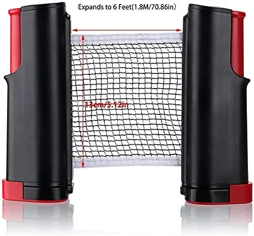 Toyshine Portable Ping Pong Net – Retractable Table Tennis Net for Any Table ,Color May vary (SSTP)