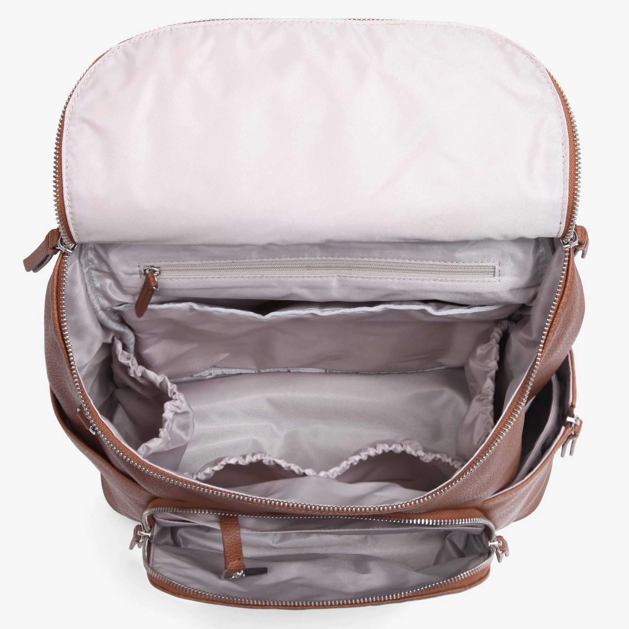 Vanchi Vegan Frankie Everyday Backpack - Pebbled Tan