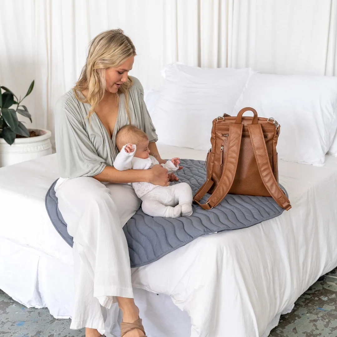 Vanchi Vegan Frankie Everyday Backpack - Pebbled Tan