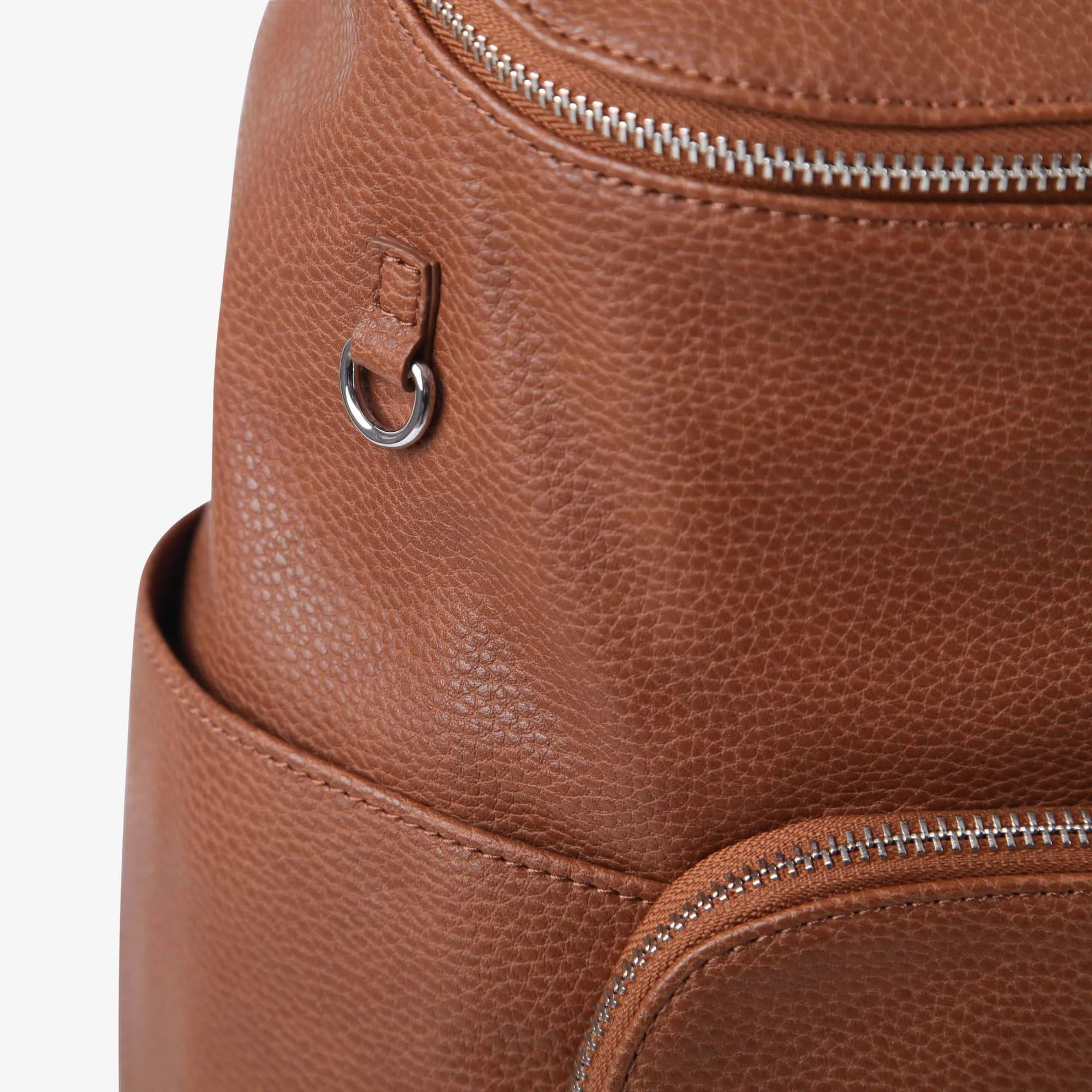 Vanchi Vegan Frankie Everyday Backpack - Pebbled Tan