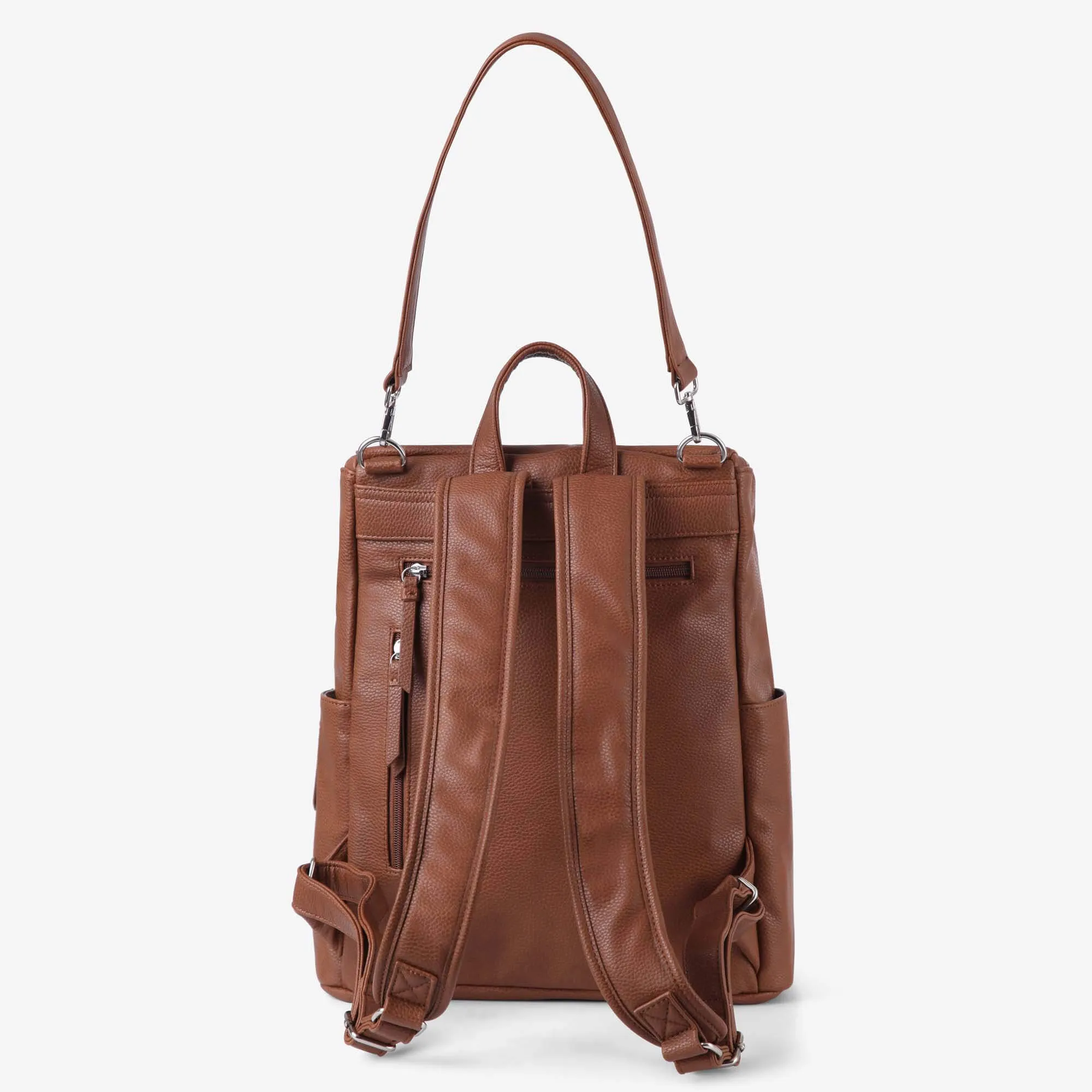 Vanchi Vegan Frankie Everyday Backpack - Pebbled Tan