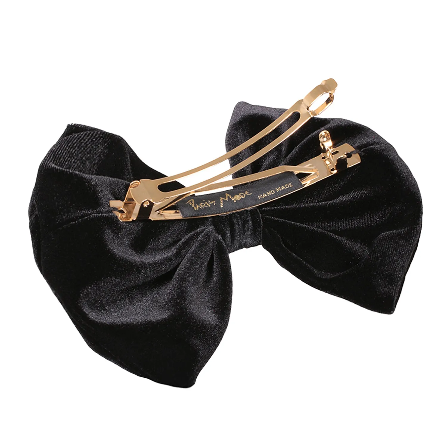Velvet Bow Fuchsia Hair Clip