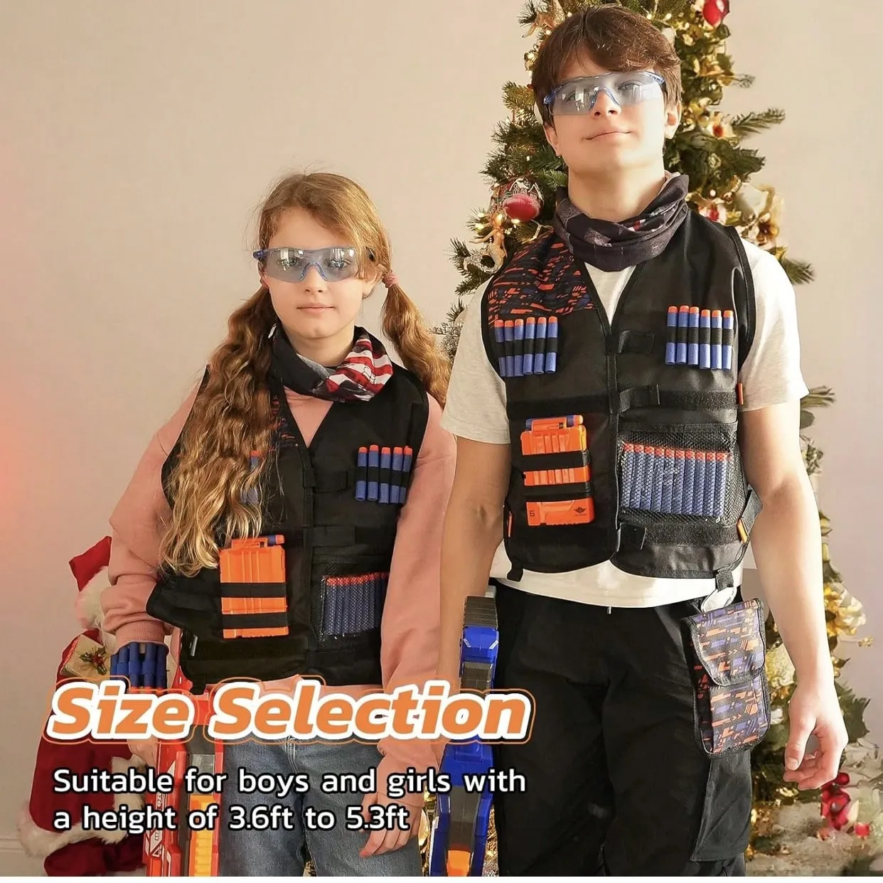 Vest Kit Suitable For Nerf Guns, Includes Refill Darts, Dart Pouches, Reloading Clips, Mask, Wristbands And Protective Goggles, Suitable For Outdoor Games, Christmas Gifts,Gun,Nerf Gun,Toy Gun