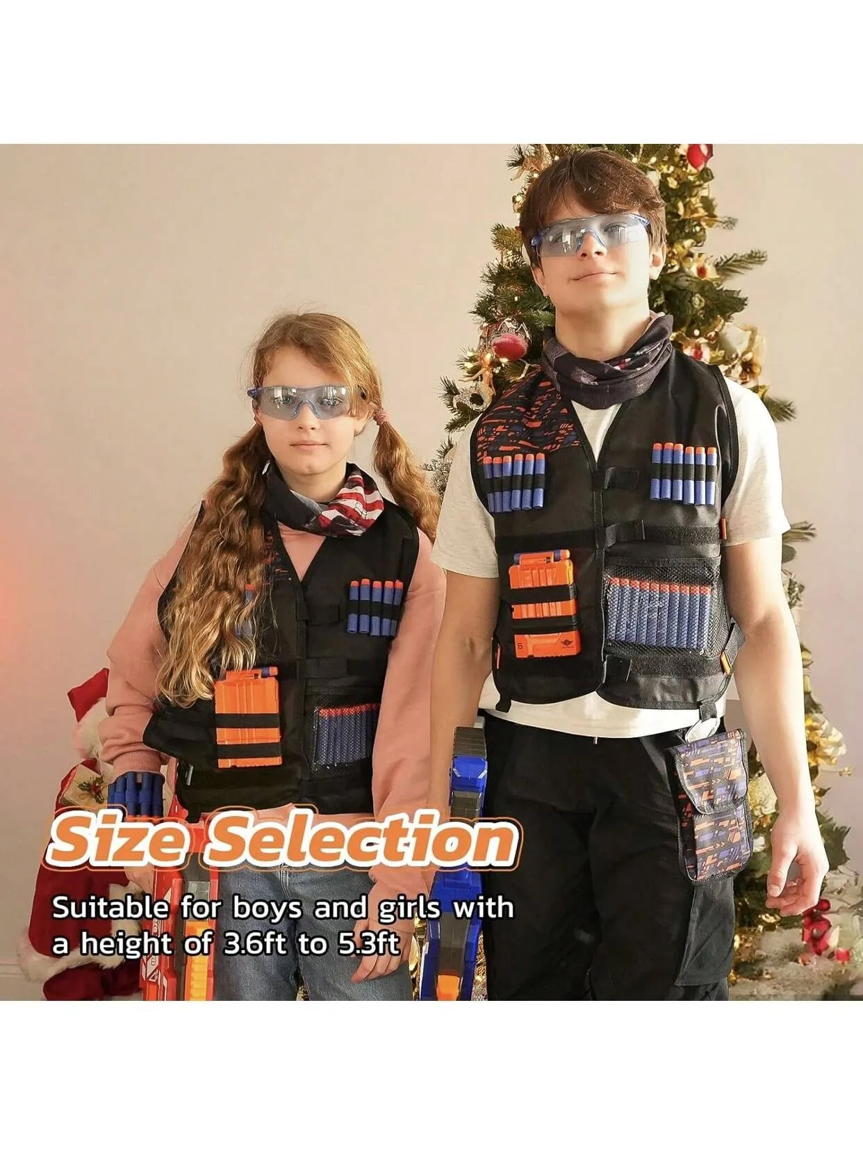 Vest Kit Suitable For Nerf Guns, Includes Refill Darts, Dart Pouches, Reloading Clips, Mask, Wristbands And Protective Goggles, Suitable For Outdoor Games, Christmas Gifts,Gun,Nerf Gun,Toy Gun