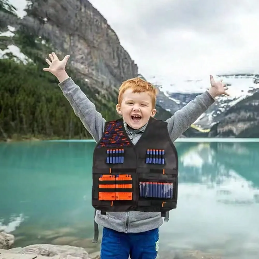 Vest Kit Suitable For Nerf Guns, Includes Refill Darts, Dart Pouches, Reloading Clips, Mask, Wristbands And Protective Goggles, Suitable For Outdoor Games, Christmas Gifts,Gun,Nerf Gun,Toy Gun