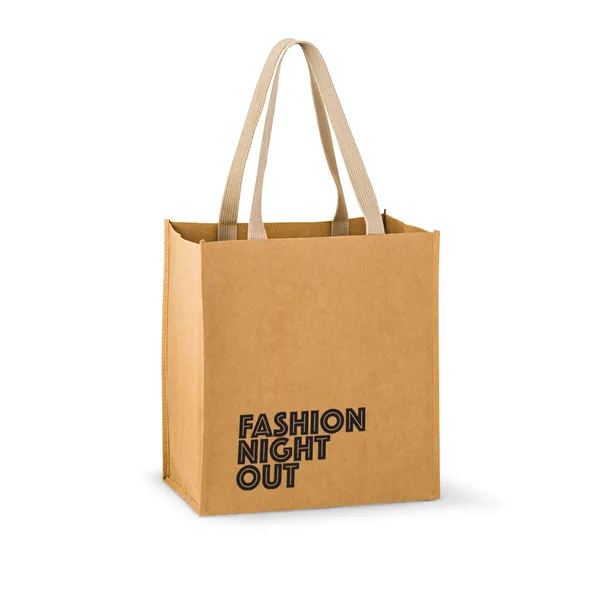 Washable Kraft Paper Tote Bag w/ Web Handle - Tsunami