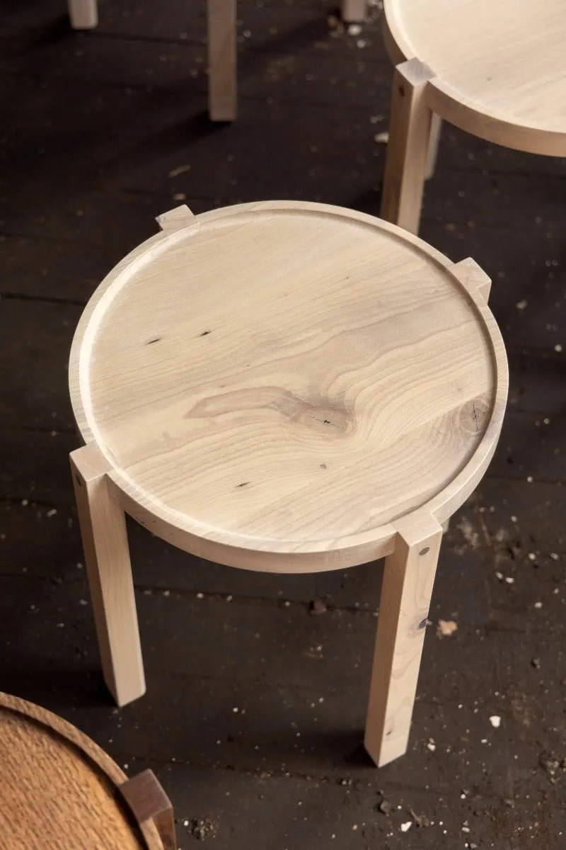 Waverly Side Table | Modern Round Wood Side Table