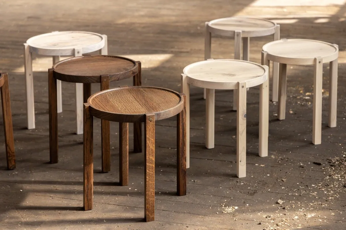 Waverly Side Table | Modern Round Wood Side Table
