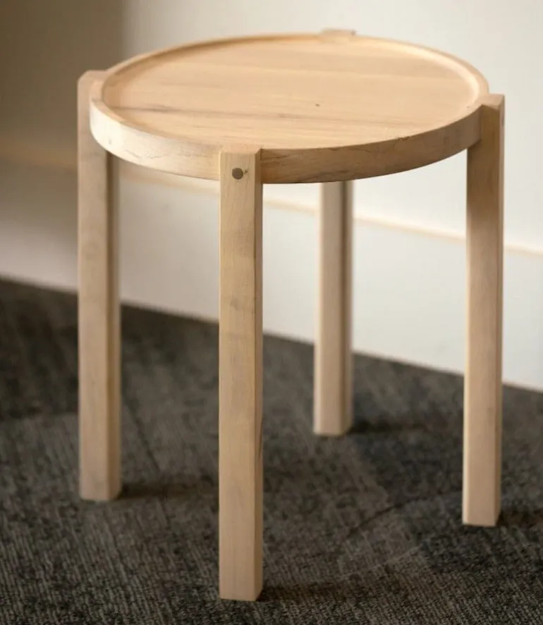 Waverly Side Table | Modern Round Wood Side Table