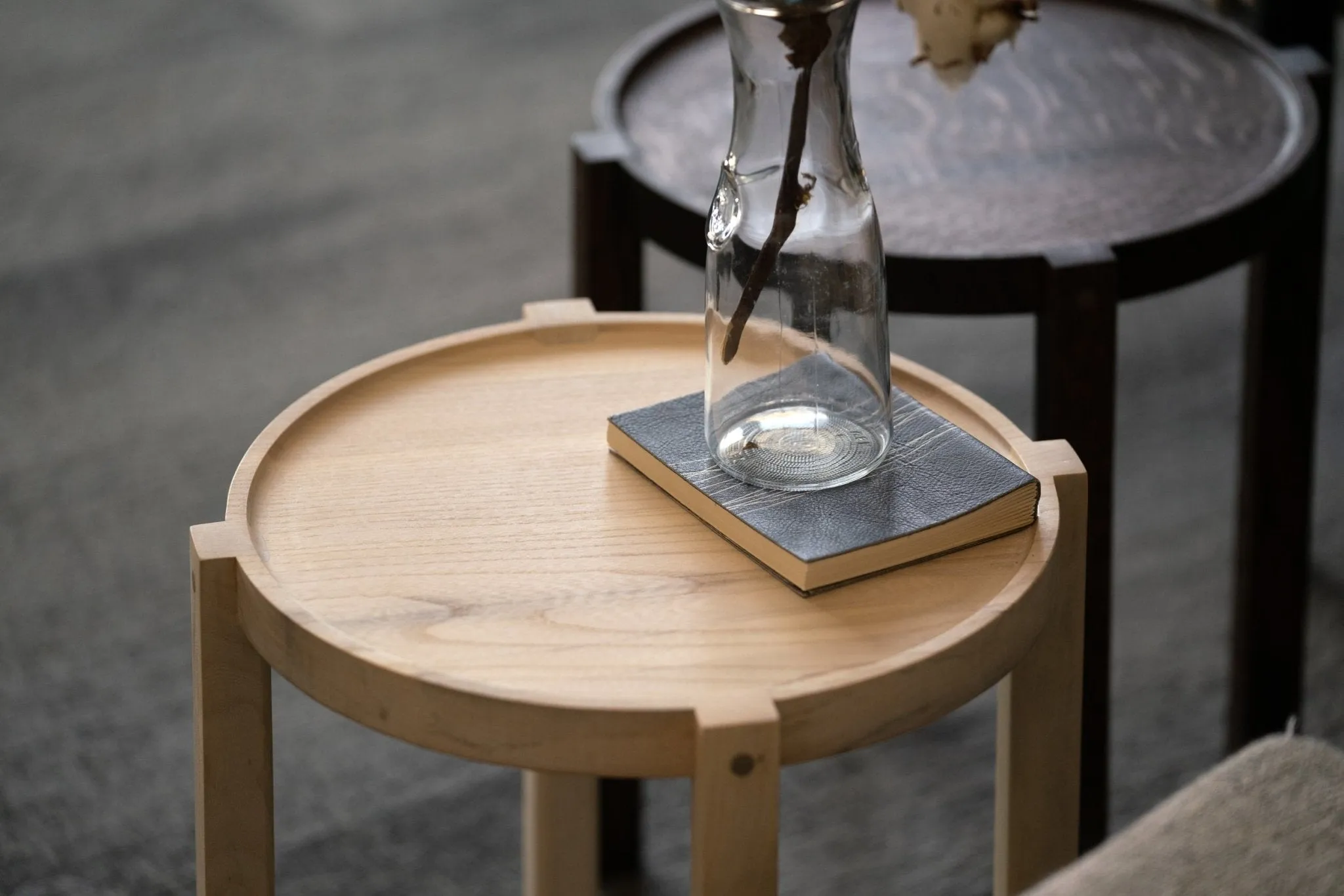 Waverly Side Table | Modern Round Wood Side Table